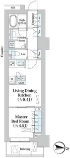 パークホームズ文京小石川ヒルテラス【2階】の間取り