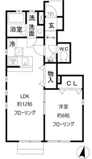 フェリセス・コヒナタ【1階】の間取り