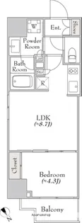 ミリアレジデンス大塚【2階】の間取り