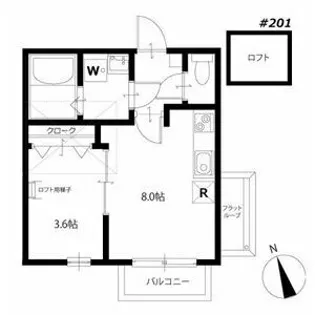 イーエルビー上十条【2階】の間取り