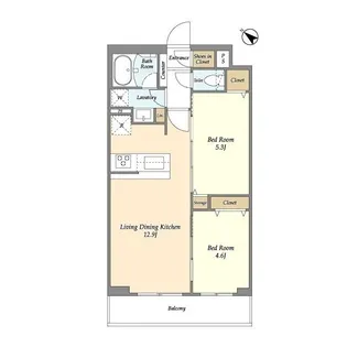 グランカーサ王子Ⅱ【4階】の間取り