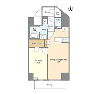 グランカーサ三ノ輪Ⅳ【3階】の間取り