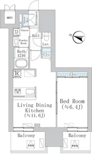 ウェスタ板橋仲宿【6階】の間取り