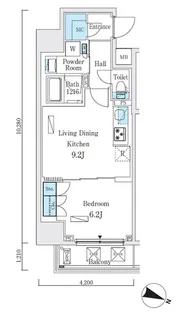 ジオエント本郷三丁目【5階】の間取り