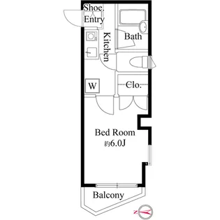 ユニティ西竹の塚【2階】の間取り
