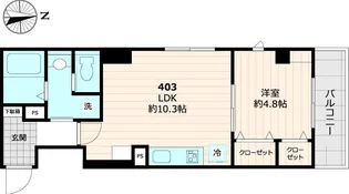 ビューノ西新井【403号室号室】の間取り