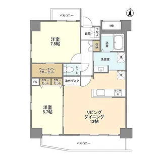 プライムアーバン西日暮里【7階】の間取り