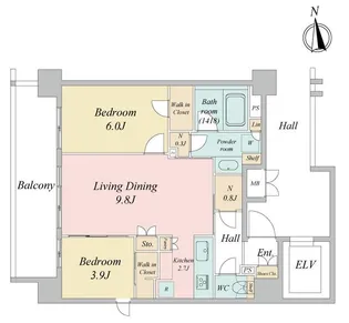 LIVECASA西台【7階】の間取り