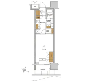 RJRプレシア東十条ガーデン【9階】の間取り