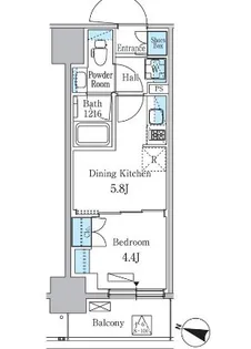 パークアクシス板橋本町ステーションゲート【9階】の間取り