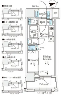 リビオメゾン御茶ノ水EAST【10階】の間取り