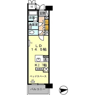 ロイヤルパークス西新井【11階】の間取り