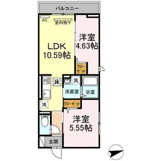 セジュール西台4【1階】の間取り