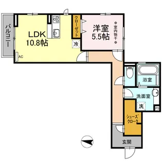 ファミユC【2階】の間取り