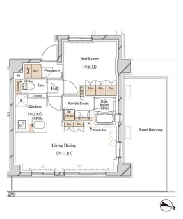 ブランシエスタ江古田【4階】の間取り