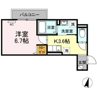 アンジュール神谷【3階】の間取り
