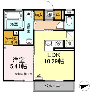 クレールⅧ【2階】の間取り