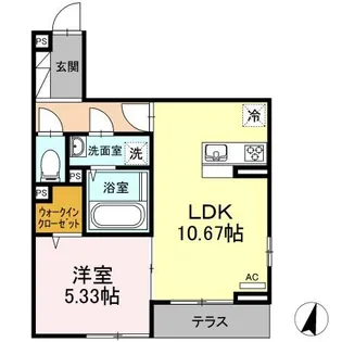 GOLDEN RINGS 12(ゴールデンリングスワンツー)【1階】の間取り