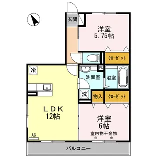 メゾンソレイユ【2階】の間取り