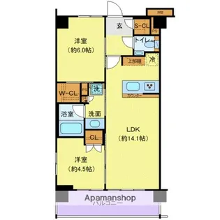 ジェノヴィア赤羽【3階】の間取り