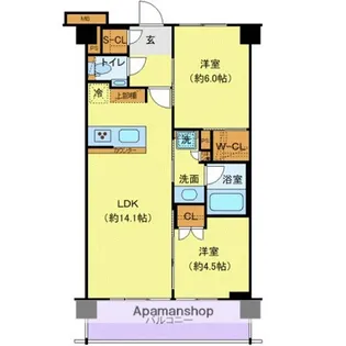 ジェノヴィア赤羽【4階】の間取り