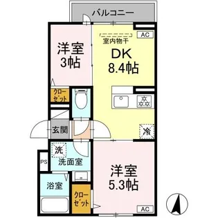 グラナーデ若木【2階】の間取り