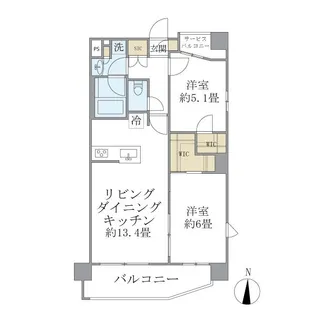 SOLAST SQUARE綾瀬【5階】の間取り