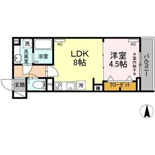 アヴァンス東日暮里【3階】の間取り