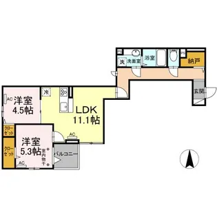 アヴァンス東日暮里【2階】の間取り