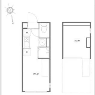 アネーロ北千住【1階】の間取り