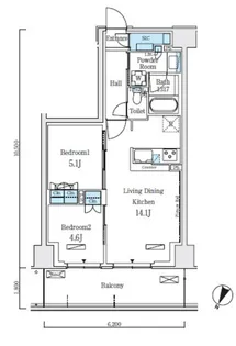 ロイヤルパークス赤羽ノース【3階】の間取り