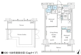 ロイヤルパークス赤羽ノース【1階】の間取り
