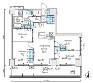 ロイヤルパークス赤羽ノース【4階】の間取り