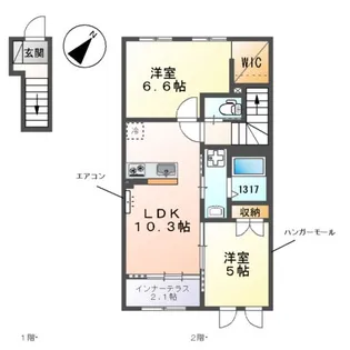 グリーンヒルⅡ【2階】の間取り