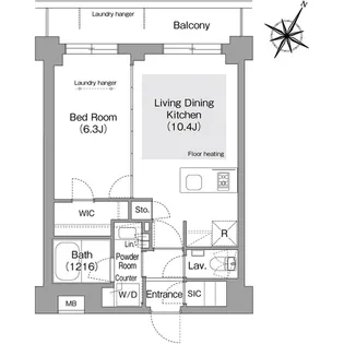 コンフォリア・リヴ文京護国寺【1階】の間取り