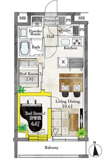 プラネソシエプラス桜台【3階】の間取り