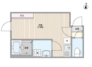 マーレ十条【1階】の間取り