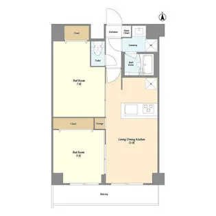 グランカーサ尾久【6階】の間取り