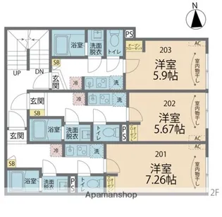 EVERCREST赤羽志茂【2階】の間取り