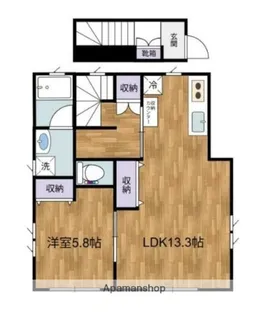 パークサイドプルメリア【2階】の間取り