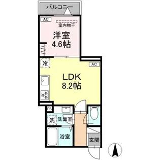 セレスティア関原【3階】の間取り