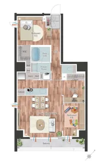 デュオフラッツ板橋大山【3階】の間取り