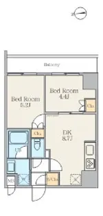 ALIVIS五反野【4階】の間取り