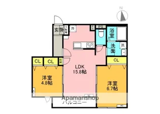 リスレーヌ練馬【2階】の間取り