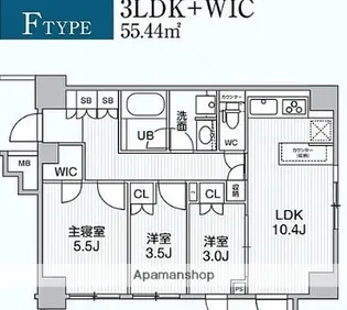 ALIVIS綾瀬【3階】の間取り