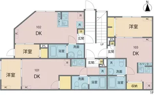 MIREA浮間舟渡【103号室号室】の間取り