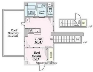 CLAVIUS ZEH【5階】の間取り