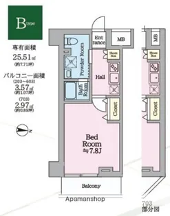 HY'S KAMEARI【7階】の間取り