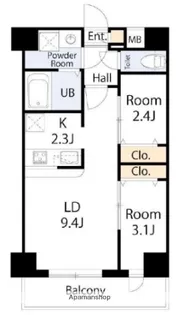 メイクスアート五反野【8階】の間取り