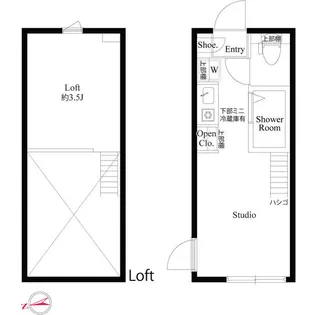 ハーモニーテラス神谷Ⅲ【0201号室】の間取り